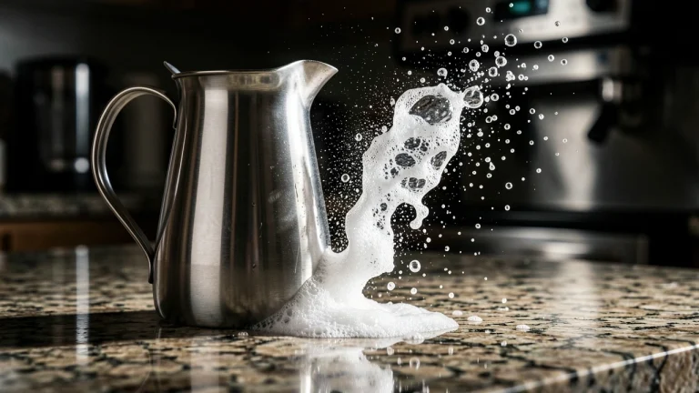 The Real Reason Baristas Knock the Milk Pitcher on the Counter