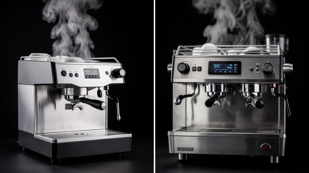 Prosumer and commercial espresso machines compared